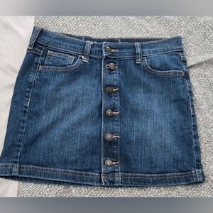 Old Navy Dark Blue Button-Up Mini Skirt